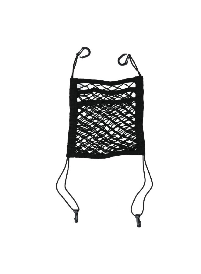 WAGAN 3-Layer Polypropylene Car Seat Back Mesh Organizer Black 30 x 30 cm #2168 - Image 2