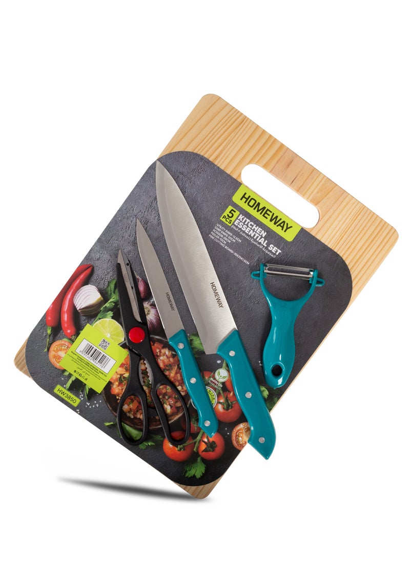 Homeway Homeway Kitchen Fit 5pcs Knives Set – Essential Tools for All Your Cutting Needs  - Image 1