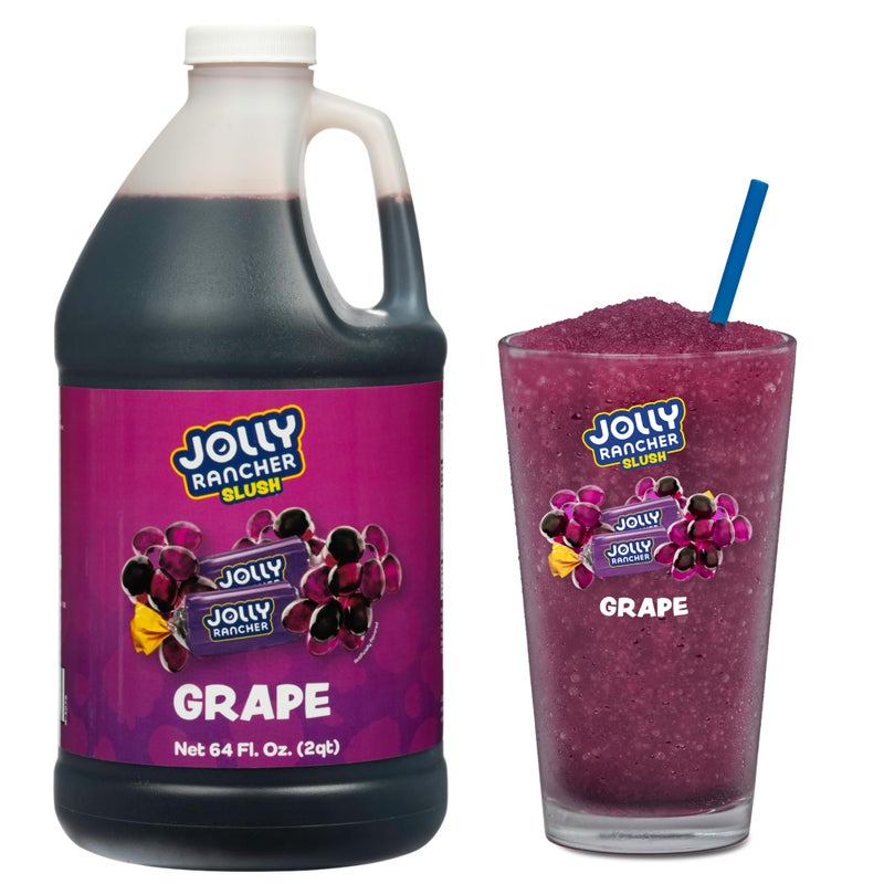 JOLLY RANCHER® Grape Frozen Beverage Mix - Fruit Flavor Slushie Mix for Machine, 1/2 Gallon Bottle - Frozen Drink Concentrate, 5:1 Ratio for Slushie & Frozen Drink Machines