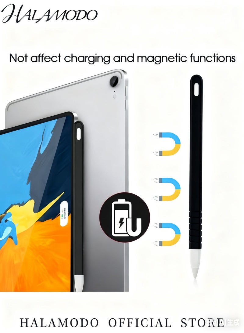 Apple Pencil 2nd Gen Case Silicone Grip Sleeve Cover with 1 Nib for iPad Pro Protective Holder for Pencil Lovely Cat Design Case - Image 5