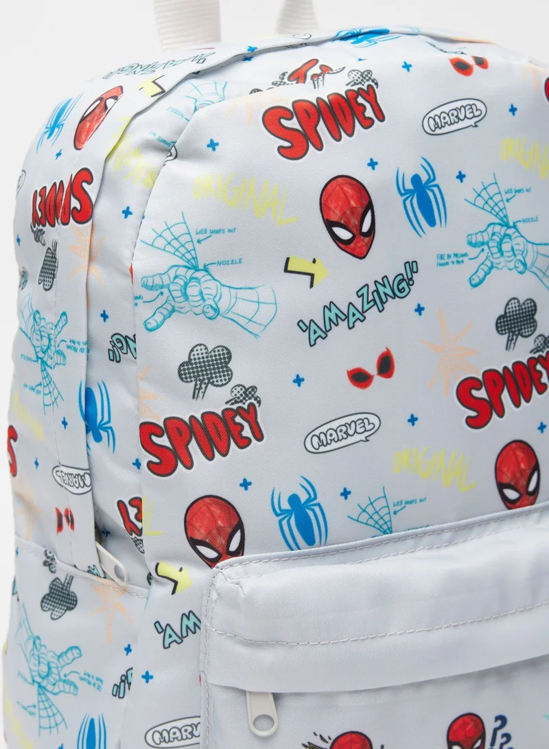 MARVEL Spider-Man Print Backpack with Adjustable Strap and Zip Closure