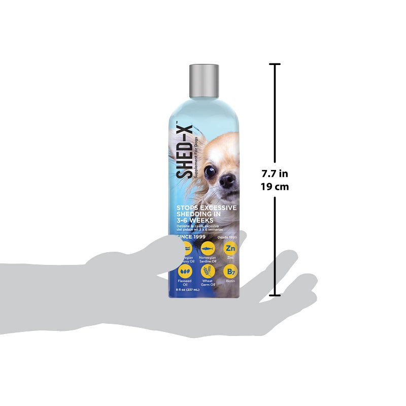 SynergyLabs Shed-X Liquid Dog Supplement, 8oz â€“ 100% Natural â€“ Helps Dog Shedding, Fish Oil for Dogs Supports Skin & Coat, Dog Oil for Food with Essential Fatty Acids, Vitamins, and Minerals - Image 2