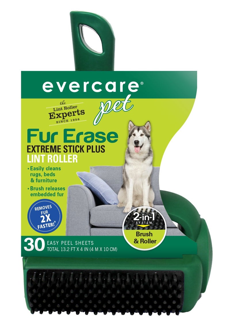 Evercare Pet Fur Erase Extreme Stick Plus 30 Sheet Lint Roller Model617112