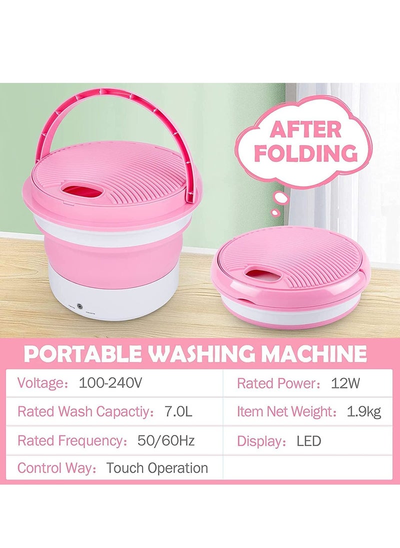 7L large Capacity Portable Foldable Mini Washing Machine Small Bucket Laundry Washer Socks