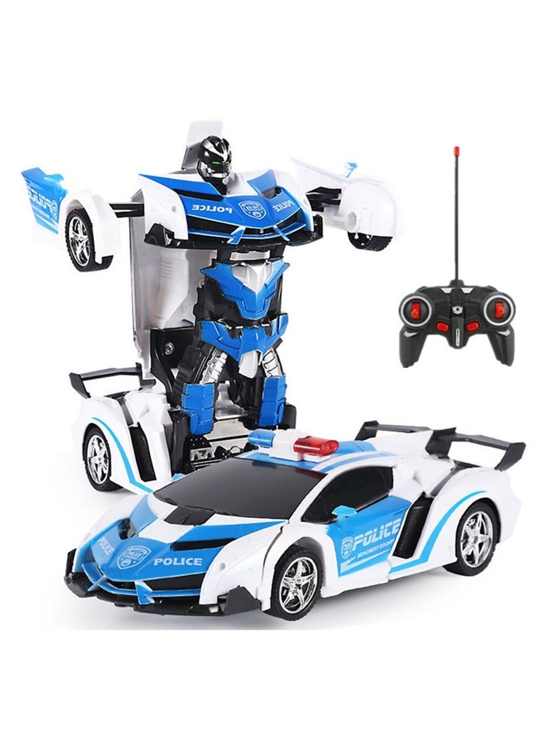 AROAQ Remote Control Deformation Car One-Button Deformation Car King Kong Wireless Remote Control Car Robot Charging Boy Children's Toy 