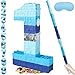 PCFING 20 Inch Number 1 Piata Blue Silver with 30 Inch Piata Stick Blindfold Confetti for Boys Girls Adults Birthday Party Decorations Anniversary Celebration Fiesta - Image 2