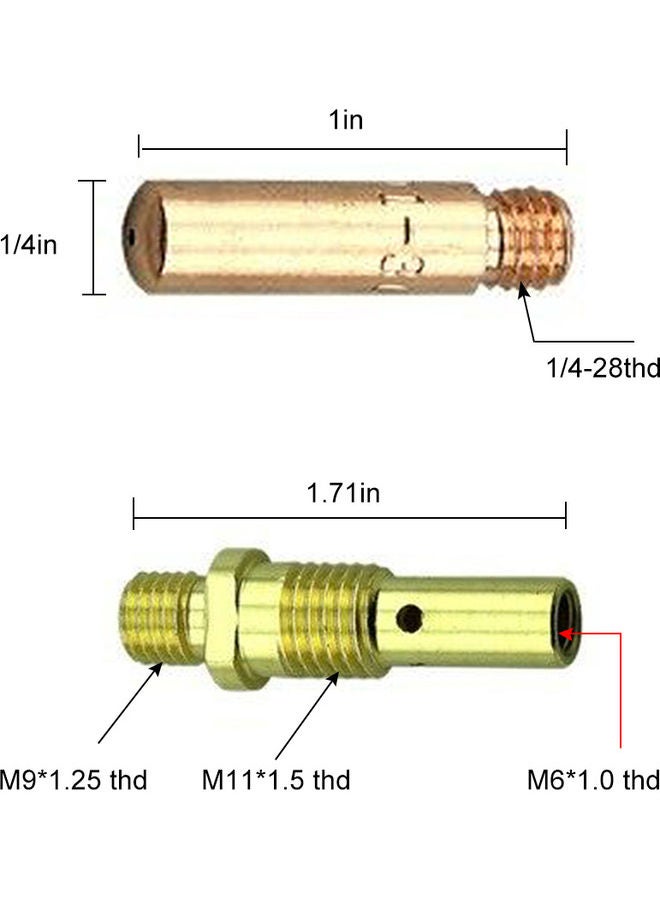 NIBEMINENT 14-Piece Mig Welding Accessories Kit Multicolour - Image 2