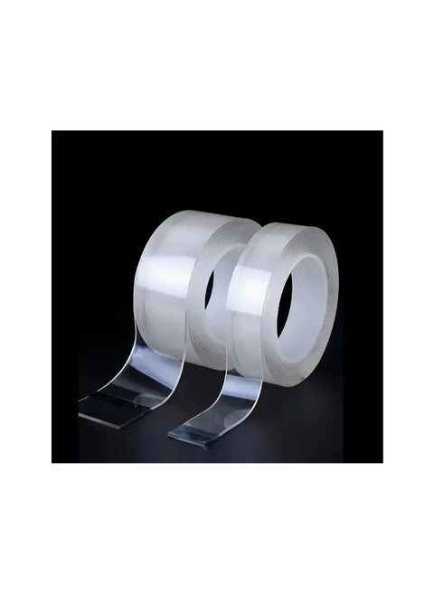 Double-Sided Clear Tape – Strong Adhesive Transparent Tape for Mounting, Crafting, and Repairing, Easy to Cut and Apply, Ideal for Photos, Decorations, and DIY Projects, Residue-Free and Versatile Use