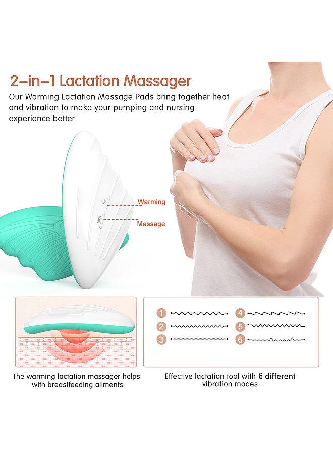Generic - Warming Lactation Massager Soft Silicone Electric Breast Massager for Breastfeeding 6 Vibration Modes + 3 Levels Warming Modes for Clogged Ducts Improved Postpartum Milk Flow - Image 1