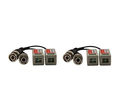 LipiWorld Video Balun AHD CVI TVI Coax to UTP Cat6 Connector HD 720P 1080P CCTV BNC (Pack-2),Black - Image 1