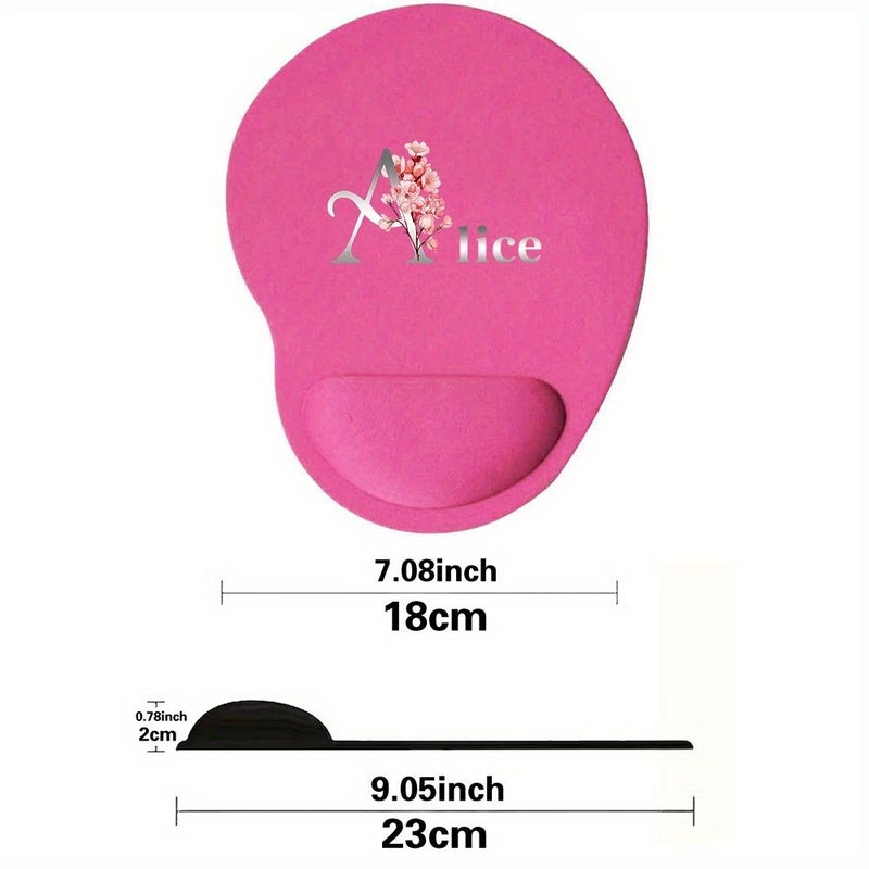 Personalized Custom Name Mouse Pad With Comfortable Wrist Support For Gaming And Office Wear Resistant Desk Mat For Laptop And PC Computer O Style - Image 5