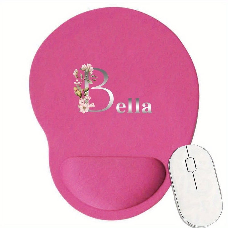 Personalized Custom Name Mouse Pad With Comfortable Wrist Support For Gaming And Office Wear Resistant Desk Mat For Laptop And PC Computer O Style - Image 3