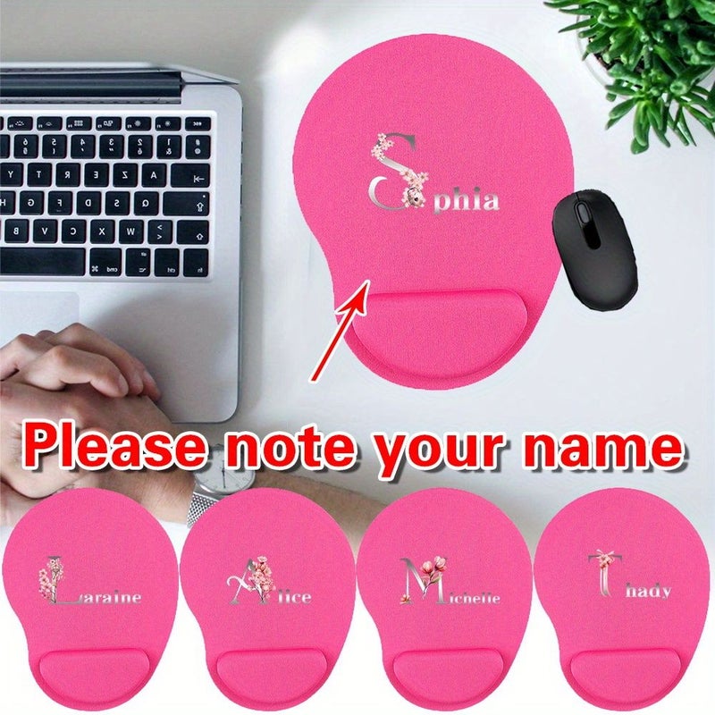 Personalized Custom Name Mouse Pad With Comfortable Wrist Support For Gaming And Office Wear Resistant Desk Mat For Laptop And PC Computer O Style - Image 4