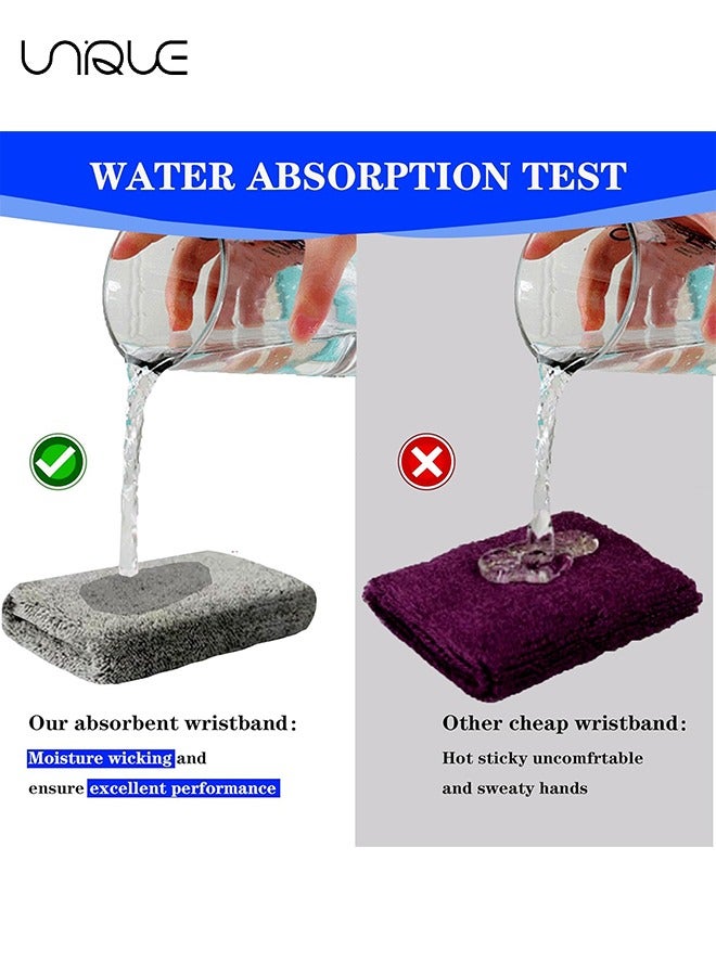 3 pairs of sports wrists， Wrist Sweatbands Tennis Wrist Bands Absorbent Sweat Band for Men and Women, Breathable Cotton Sweatbands for Working Out, Football, Basketball, Running Athletic Sports