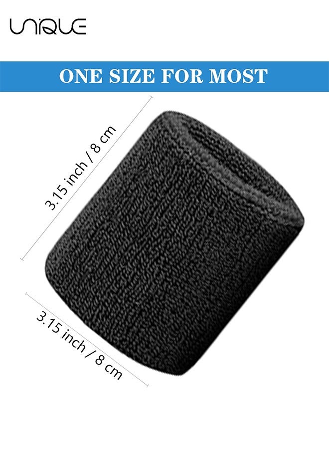 3 pairs of sports wrists， Wrist Sweatbands Tennis Wrist Bands Absorbent Sweat Band for Men and Women, Breathable Cotton Sweatbands for Working Out, Football, Basketball, Running Athletic Sports