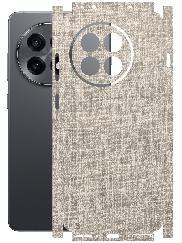 AtOdds - Full Body Back Screen Guard Protector Film - 3D Textured Lamination Wrap Skin Sticker for OnePlus 13R (5G) | Scratchproof Matte Finish (Design - Fabric) - Image 1