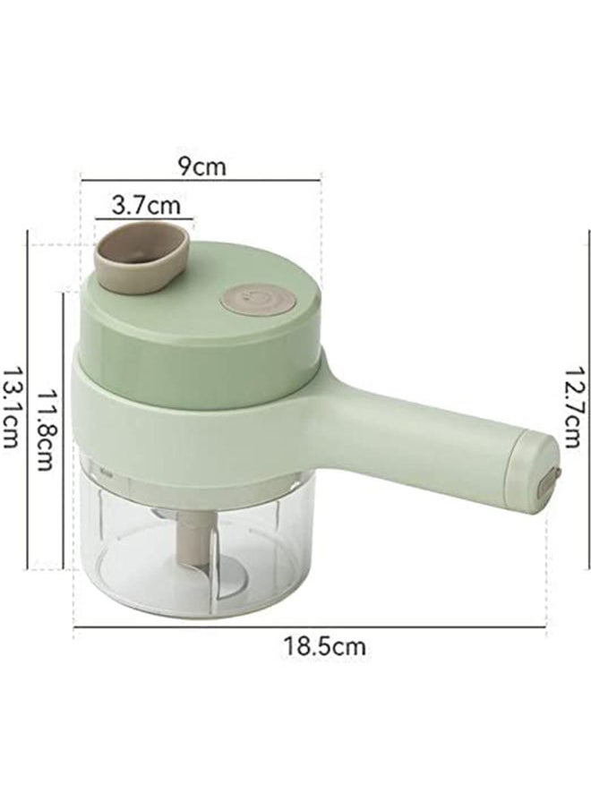 VIO - 4 in 1 Multifunctional USB Rechargeable Handheld Electric Vegetable Cutter Set Garlic Mud Masher Food Chopper, Portable Mini Wireless Food Processor Vegetable Cutter Slicer - Image 1