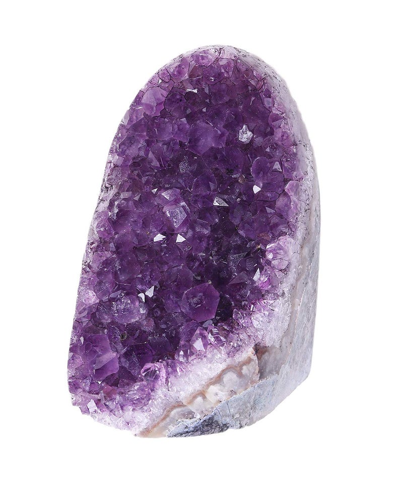 AMOYSTONE Natural Amethyst Quartz Cluster 1-2 LBS Crystal Stone Purple Small Irregular for Healing Reiki Home Decoration