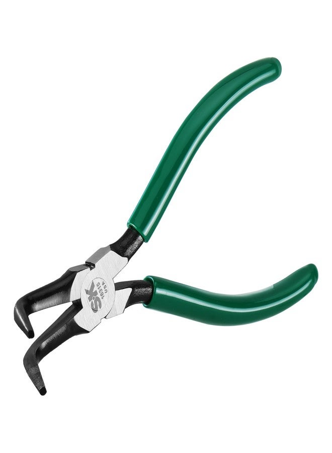 SK Tools USA 6-Inch Bent Chain Nose Pliers, Long Needle Nose Pliers, High Carbon Steel, Anti-Slip Padded Handle for Comfortable Grip - Image 1