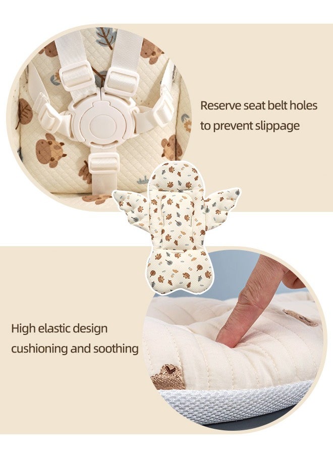 Soft Touch Baby Stroller Cushion 36x74cm Cotton Cover Toddler Seat Pad Liner with Multiple Stroller Models Infant Car Carriage Cushion Newborn Stroller Pad  - Image 3