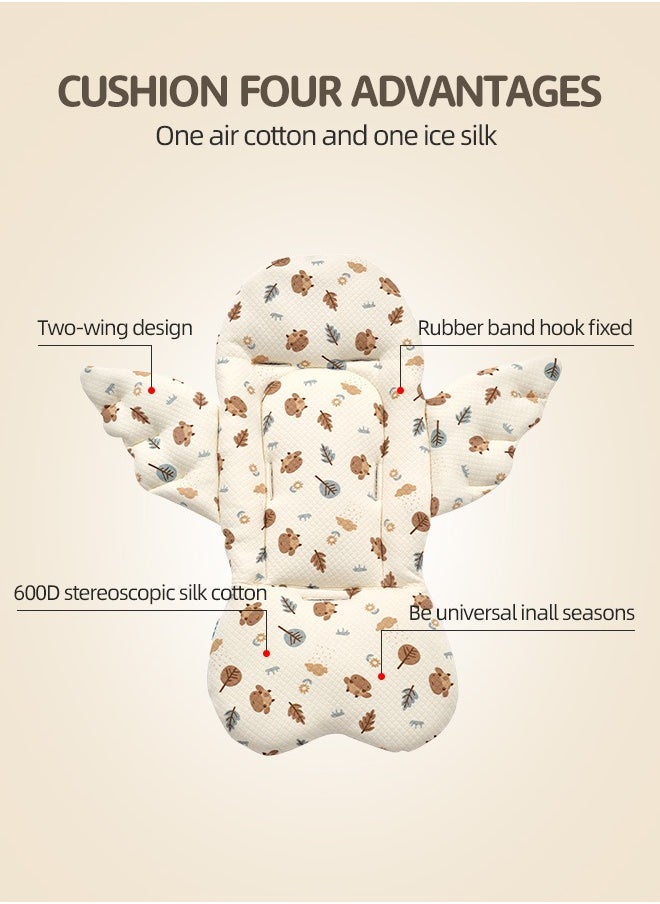 Soft Touch Baby Stroller Cushion 36x74cm Cotton Cover Toddler Seat Pad Liner with Multiple Stroller Models Infant Car Carriage Cushion Newborn Stroller Pad  - Image 5