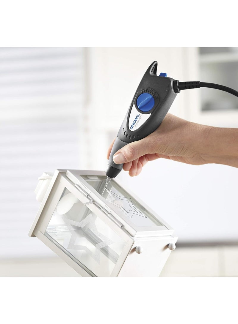 Dremel 290 Engraver - Compact Engraving Pen Tool with 3 Engraving Tips and 4 Craft Stencils for Engraving Wood, Metal, Ceramics, Plastic, Leather - Image 4