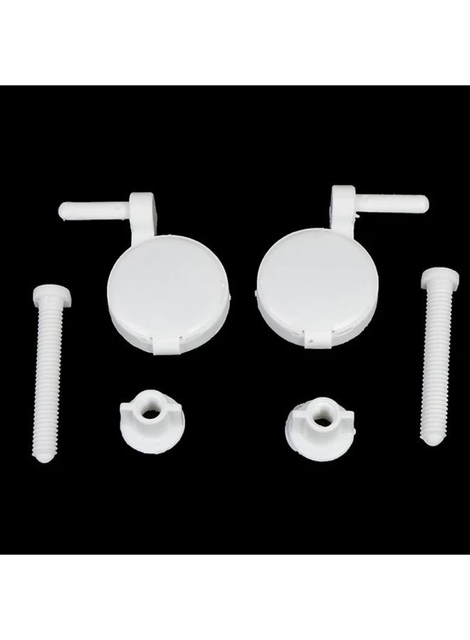 2pcs Plastic Toilet Seat Screws Fixings Hinges Repair Tools Set - Image 1