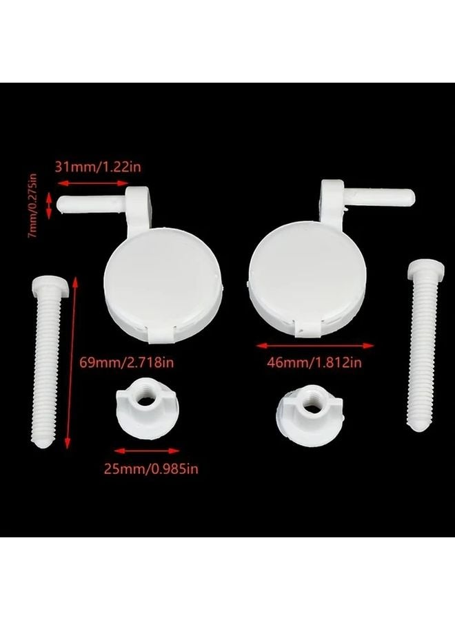 2pcs Plastic Toilet Seat Screws Fixings Hinges Repair Tools Set - Image 4