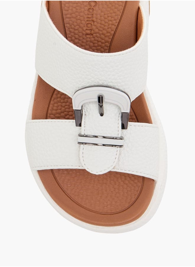 Le Confort Boys Textured Arabic Sandals with Buckle Detail  - Image 3