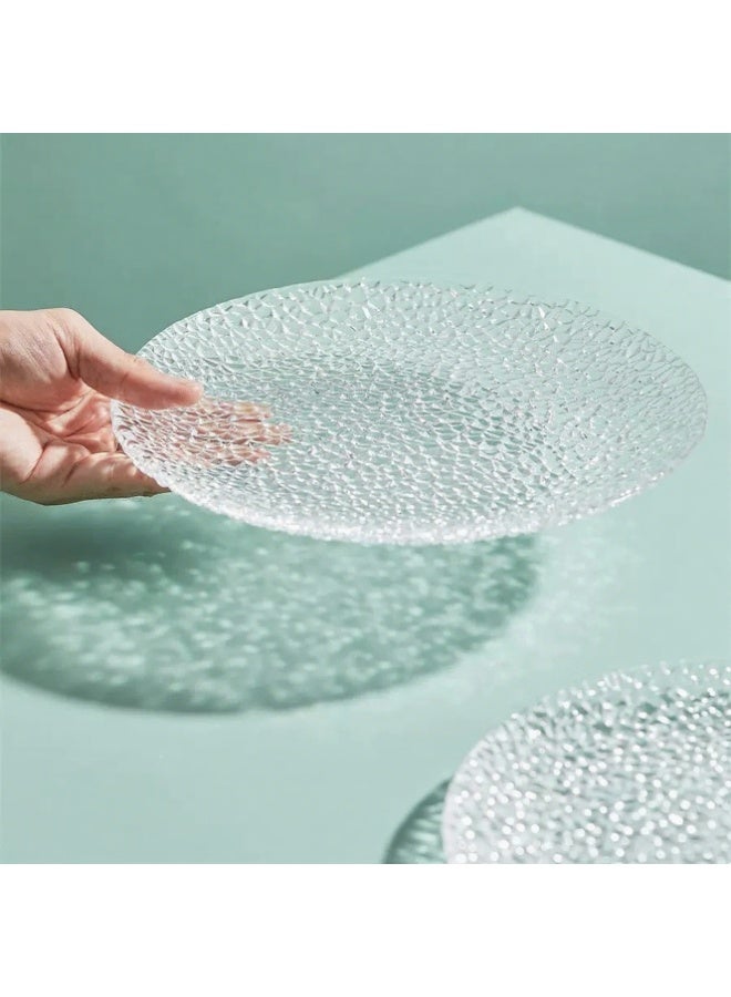 طقم عشاء وتقديم زجاجي شفاف – 18 قطعة من أطباق الطعام الكبيرة والمتوسطة والصغيرة – تصميم أنيق ومتين للضيافة والاستخدام اليومي - Image 4