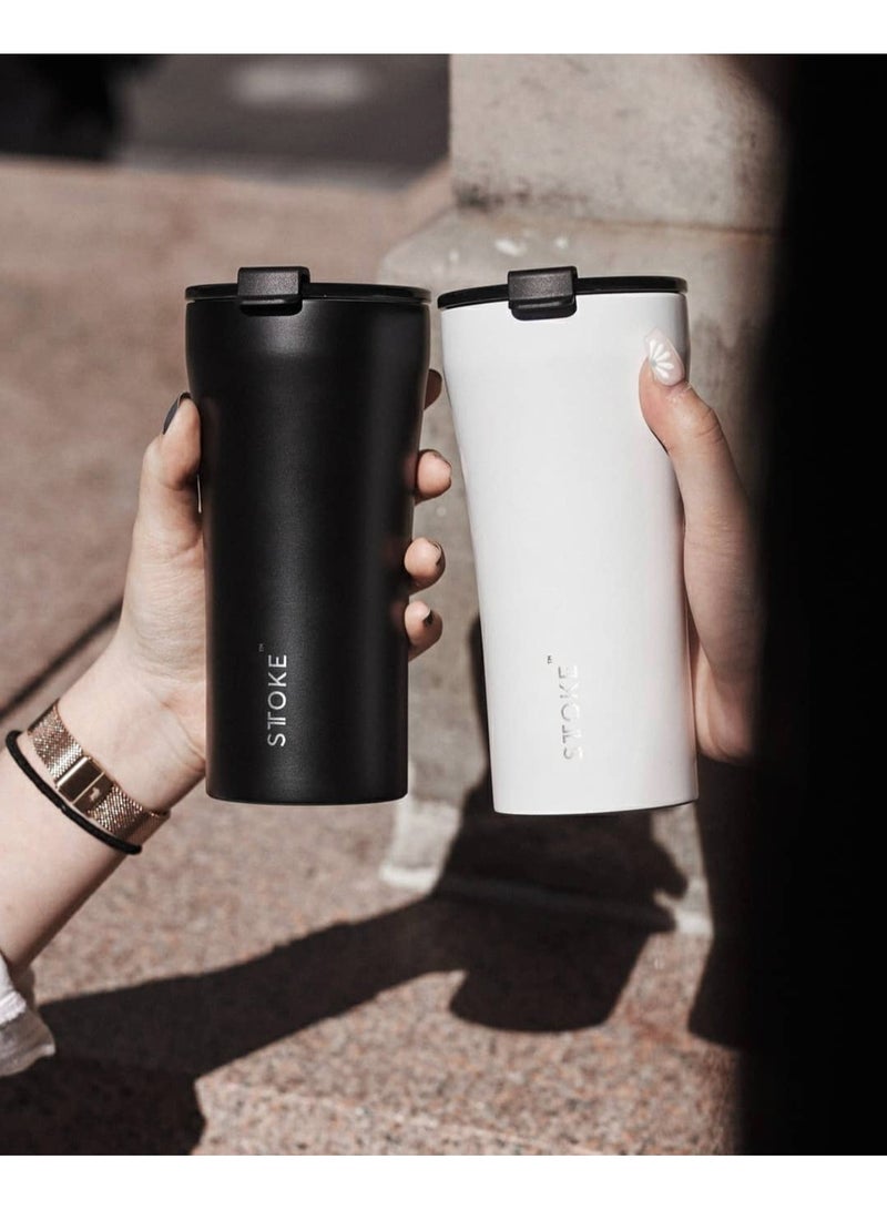 STTOKE Ceramic Insulated Leakproof Tumbler Bottle - 460ml (Angel White) - Image 3