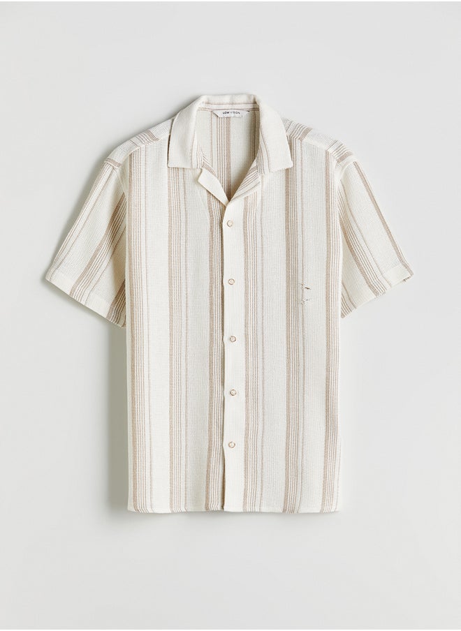 LC WAIKIKI Regular Fit Short Sleeve Striped Men's Shirt  - Image 5