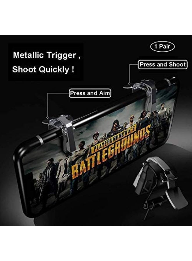 Mobile Game Controller with Shooting Aim Buttons and Sensitive Stick (PUBG , FORTNITE)Mobile Game Triggers for iOS, Android, Mac All Device Sizes