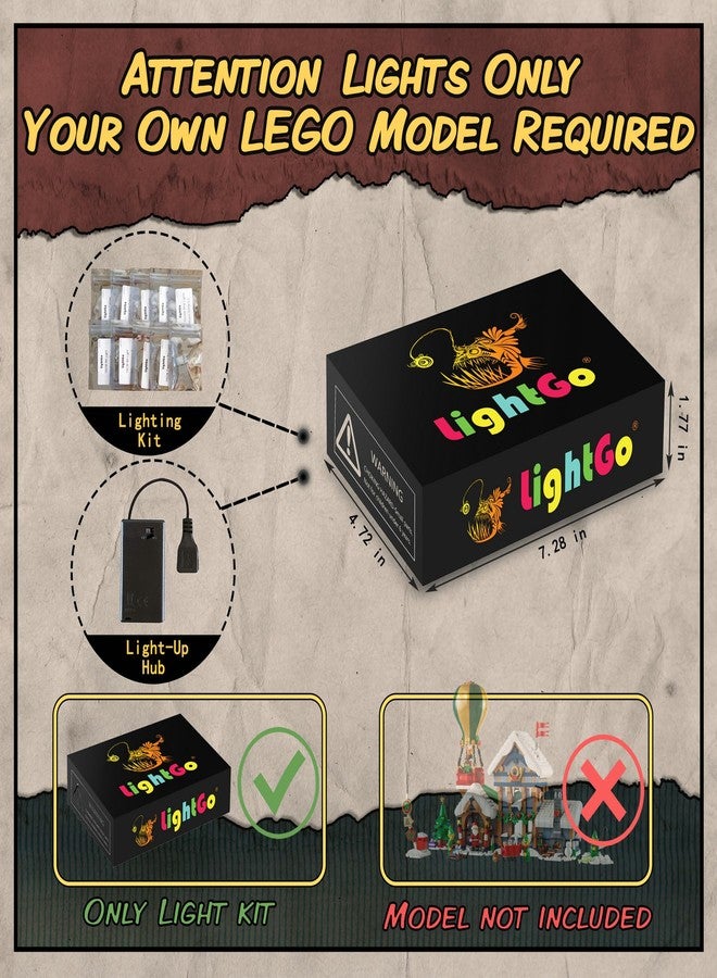 LightGo LED Lighting Kit Designed for Lego 10339 Santa's Post Office Building Set - Not Include Model (Remote Version) - Image 2