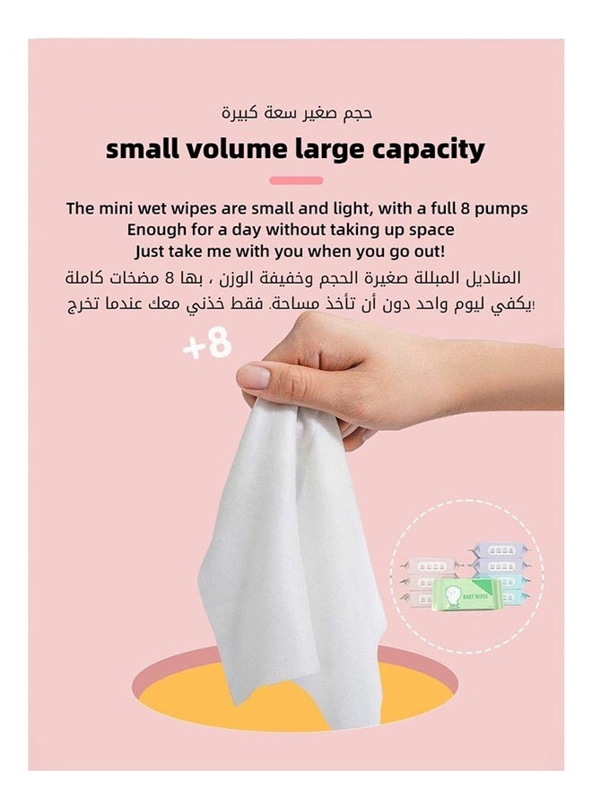 Portable Mini Wet Wipes, Hand  Mouth Cleansing Tissue Paper for Babies, Students, and Children High Quality - Image 5