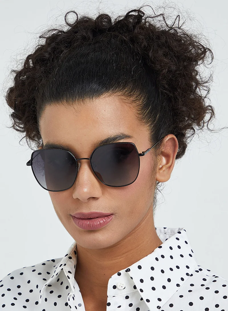 30Sundays Sage,Women Sunglasses, Square Sunglasses, UV Protection: UV400 (Black,Grey)