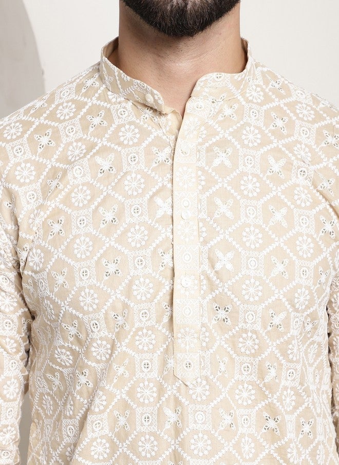 Sojanya قميص قطن بيج للرجال - Image 2