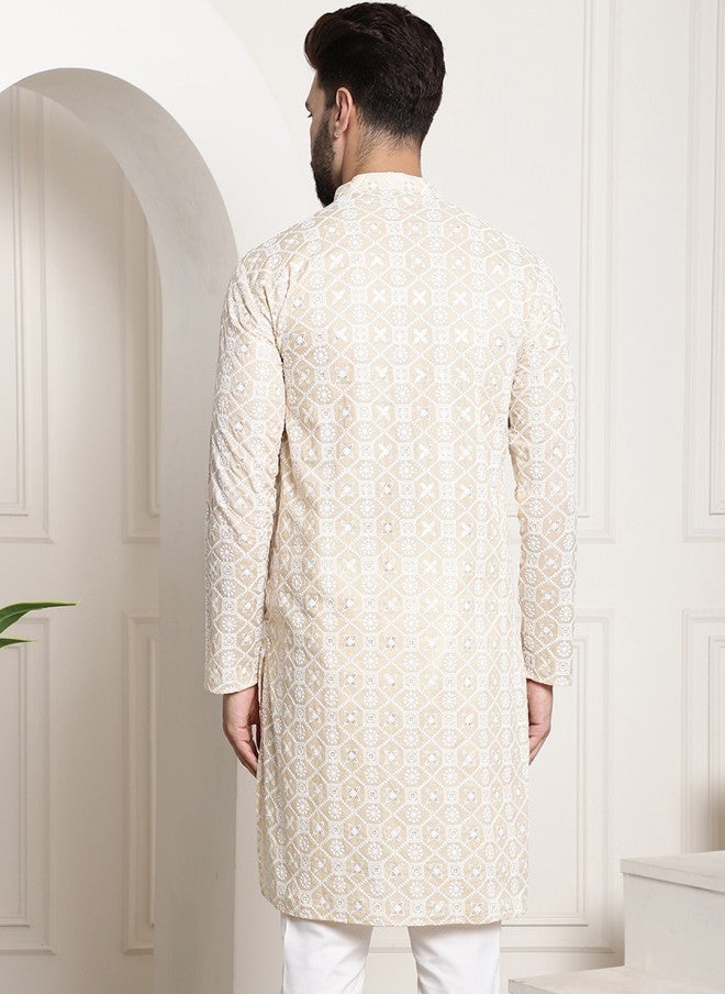 Sojanya قميص قطن بيج للرجال - Image 5