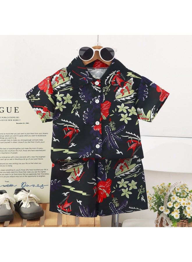 Children's Summer Suit Boys Summer Baby Short Sleeve Shorts Children's T-shirt Loose Shirt Tide Children's Clothing