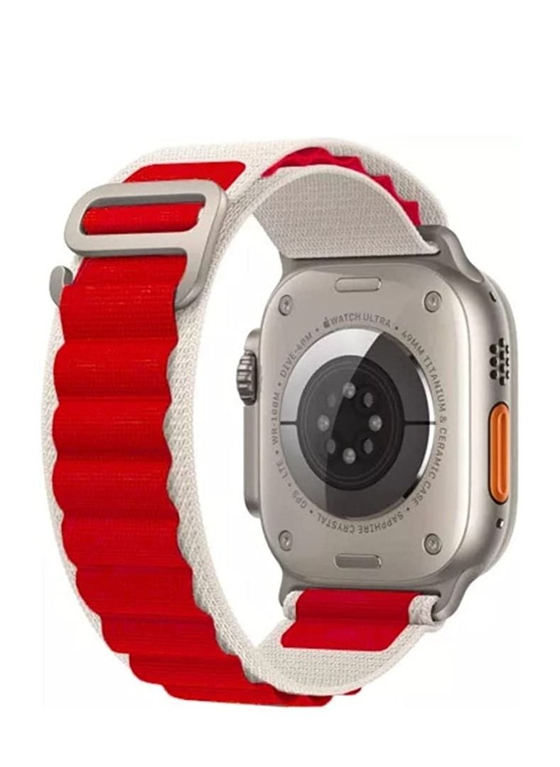 Generic Dado Nylon Loop Strap Compatible with Apple watch series 8 | 8 Ultra | 7 | 6 | 5 | 4 | 3 | SE , breathable nylon strap  - Image 2