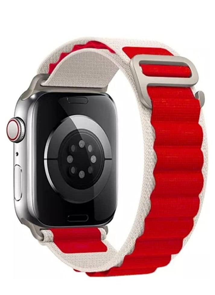 Generic Dado Nylon Loop Strap Compatible with Apple watch series 8 | 8 Ultra | 7 | 6 | 5 | 4 | 3 | SE , breathable nylon strap  - Image 1