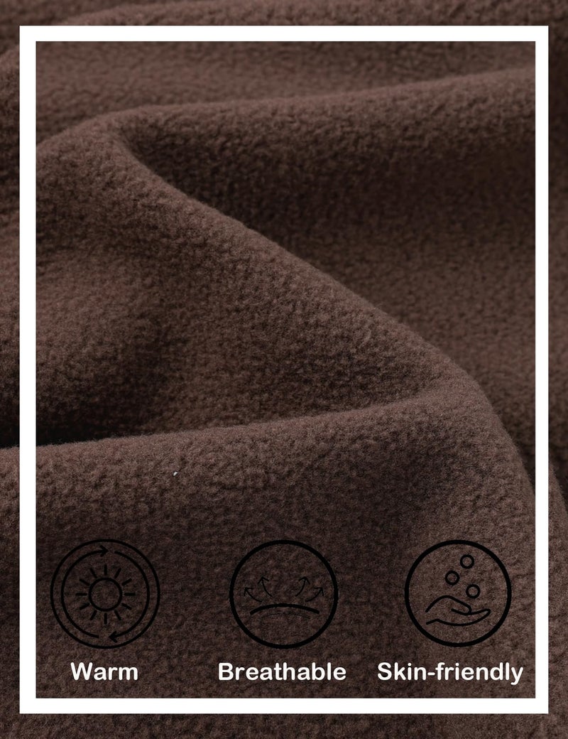 Yimoon Womens Half Zip Fleece Pullover Oversized Sherpa Sweatshirt Jacket Long Sleeve Warm Fuzzy Sweaters with Pockets(Brown-XL) - Image 5