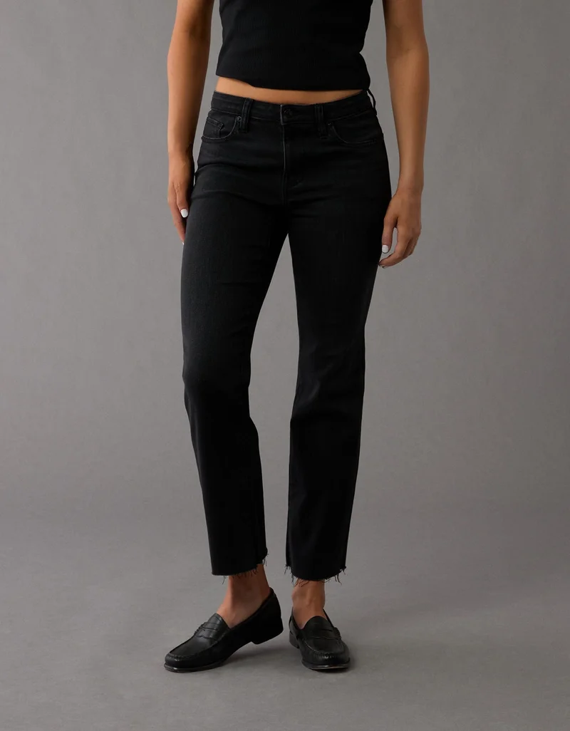 American Eagle AE Next Level High-Waisted Kick Bootcut Crop Jean