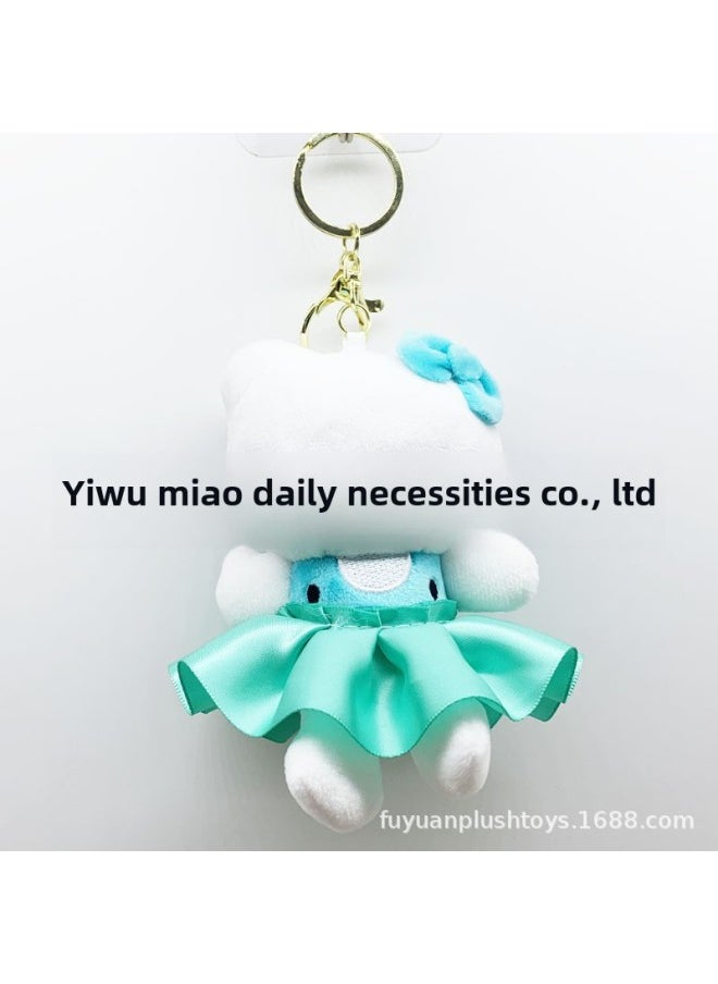 Generic - Sanrio Hello Kitty Pendant KT Hello Kitty Girl Bag Keychain Clothing Accessories-Specifications:Lake Blue Skirt Kt-Color:Pendant + Love Buckle - Image 1