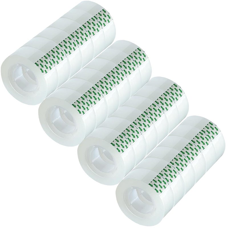 MJUNM 24 Rolls Transparent Tape, Clear Tape Refills for Dispenser, Tear by Hand, 3/4-Inch Clear Tape Refill Roll for Gift Wrapping,Office, Home, School - Image 1