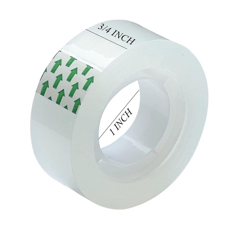 MJUNM 24 Rolls Transparent Tape, Clear Tape Refills for Dispenser, Tear by Hand, 3/4-Inch Clear Tape Refill Roll for Gift Wrapping,Office, Home, School - Image 3