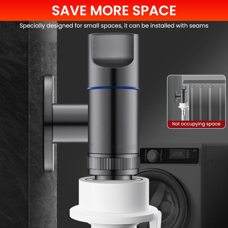 HASTHIP ® Multi Water Inlet Valve Stainless Steel 3 in 1 Water Inlet Valve with Dependent Control Knob Combined Control for Washing Machines (Black) - Image 5