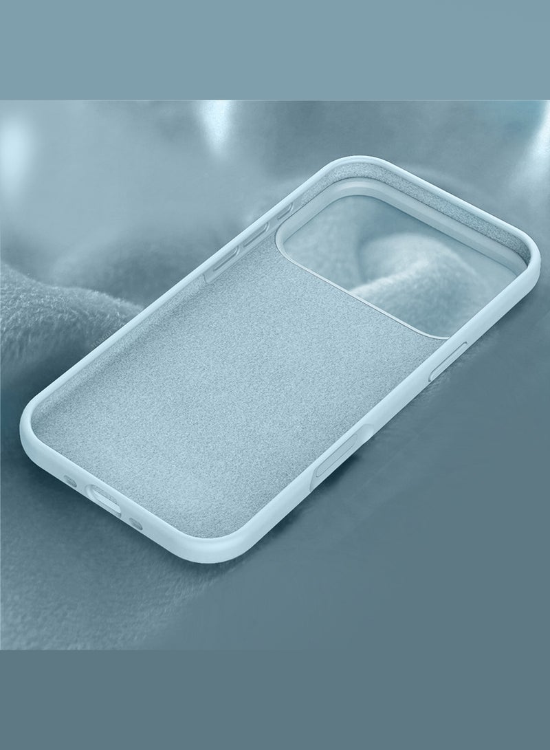 Silicone Protective Phone Case for iPhone 17 Pro Max - Soft Anti-Scratch Microfiber Lining Ultra Slim Drop Protection Phone Cover - Sky Blue - Image 5