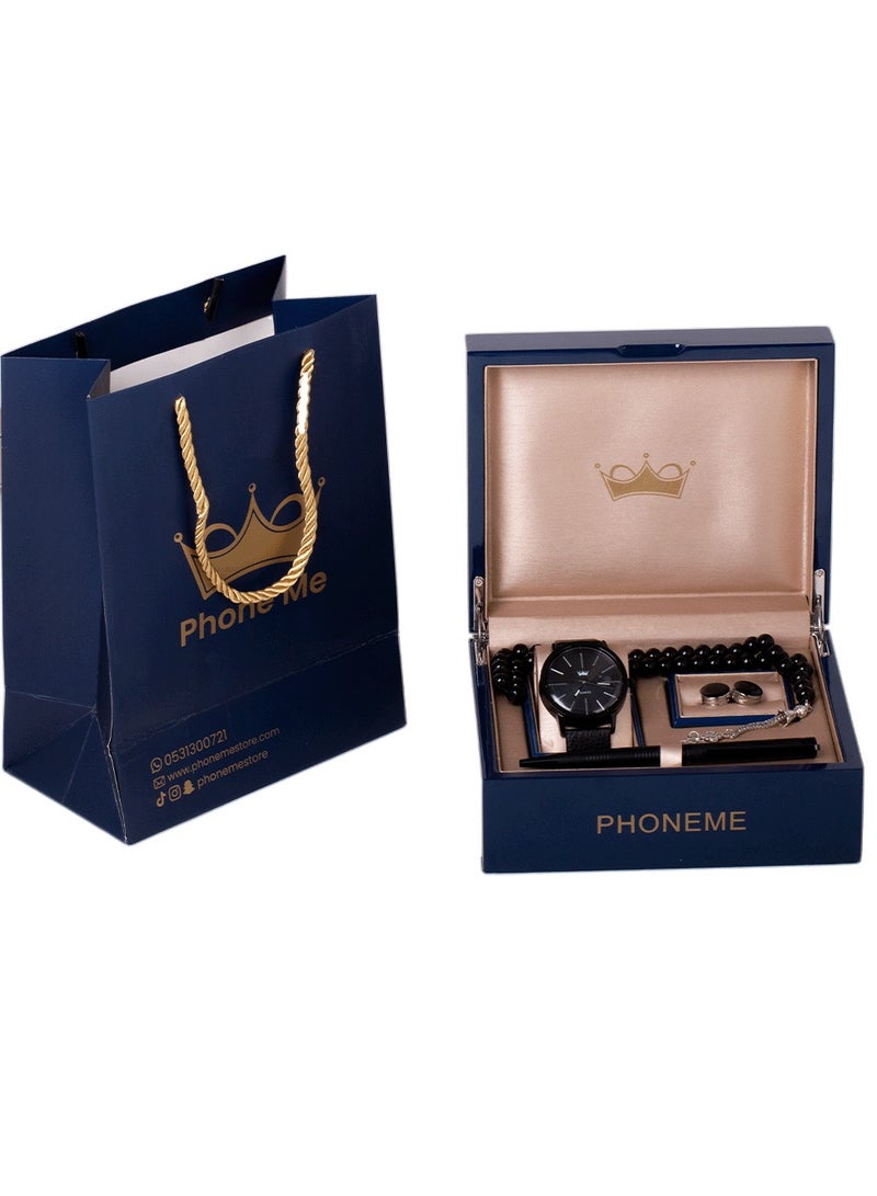 فونيم طقم رجالي ساعة فونيم أسود - Image 3
