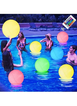Pool Toys - Light Up Beach Balls for Kids 16 Light Modes, Pool Beach Games Balls for Outdoor or Indoor Activities, Glow in The Dark Pool Beach Decorations for Kids and Adults - view 2